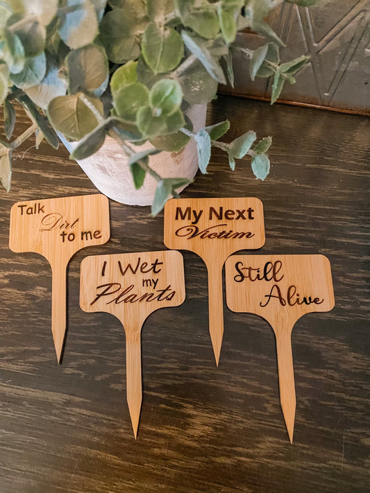 Set of 4 plant markers