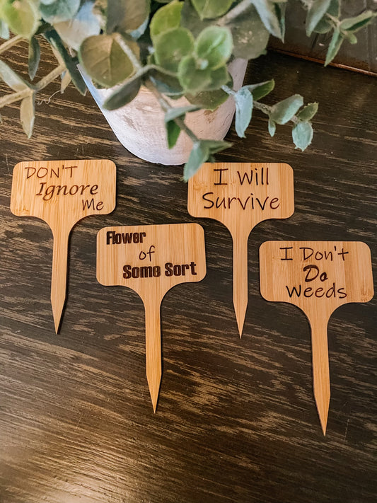 Set of 4 plant markers