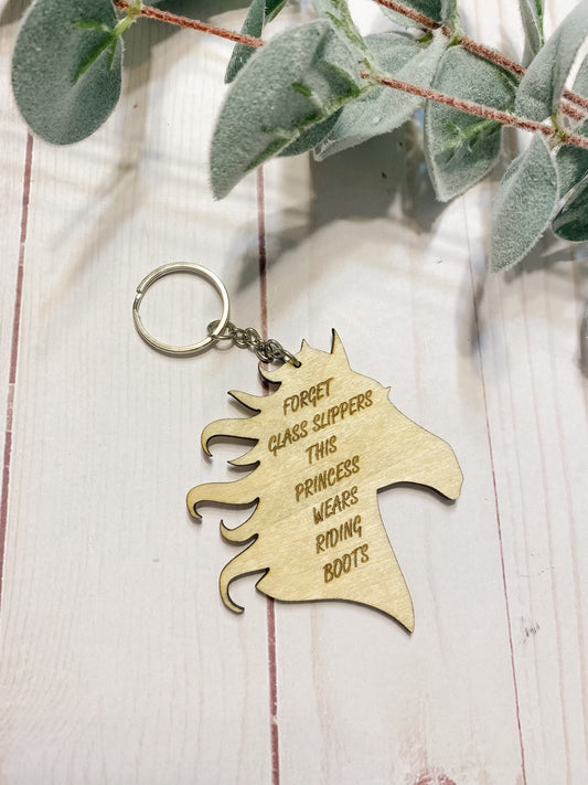 Forget glass slippers horse Keychain