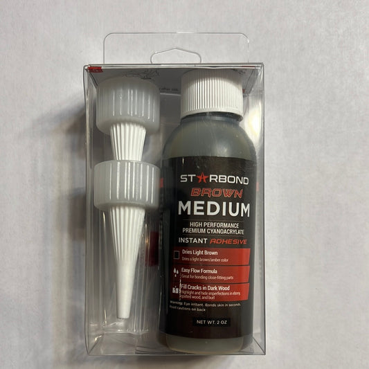 Starbond BROWN Medium CA Glue, 2 oz